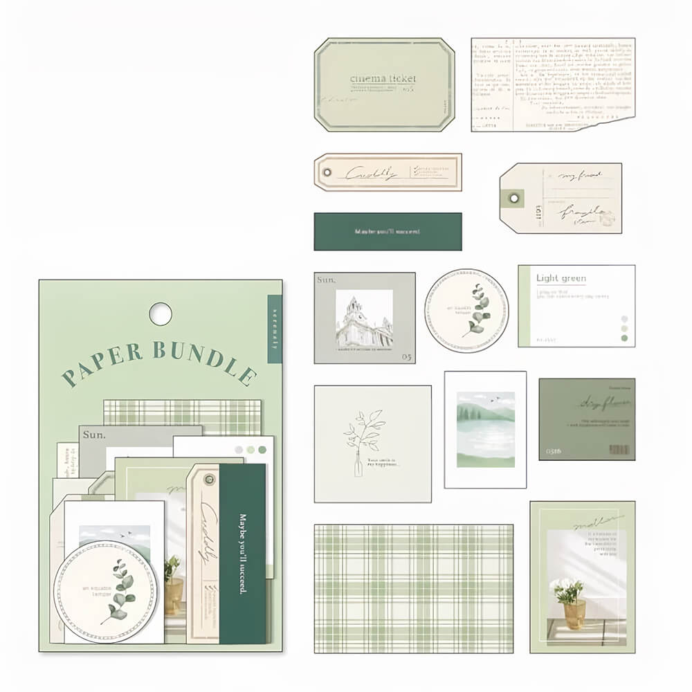 samolepky mind wave kolekce paper bundle - green 2